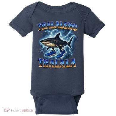 Tralalero Tralala Shark Music Meme Bootle Baby Bodysuit