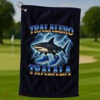 Tralalero Tralala Shark Music Meme Bootle Golf Towel thumb 1