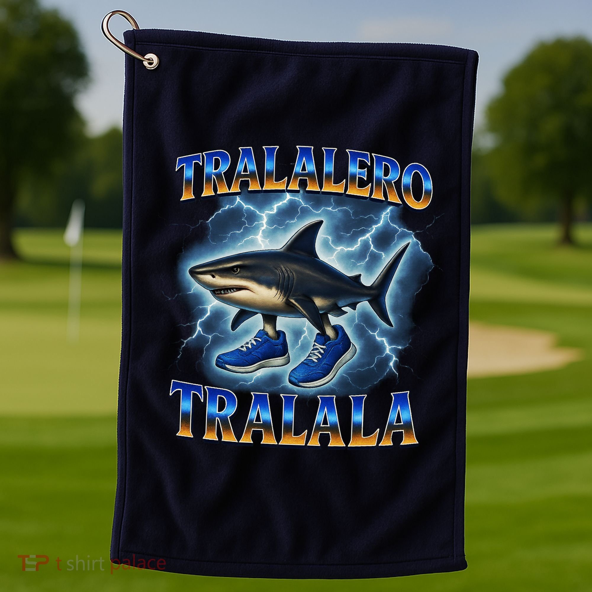 Tralalero Tralala Shark Music Meme Bootle Golf Towel