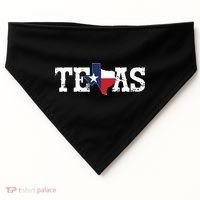 Texas Texas Shaped Flag Grunge Distressed Texas USA-Made Doggie Bandana thumb 0