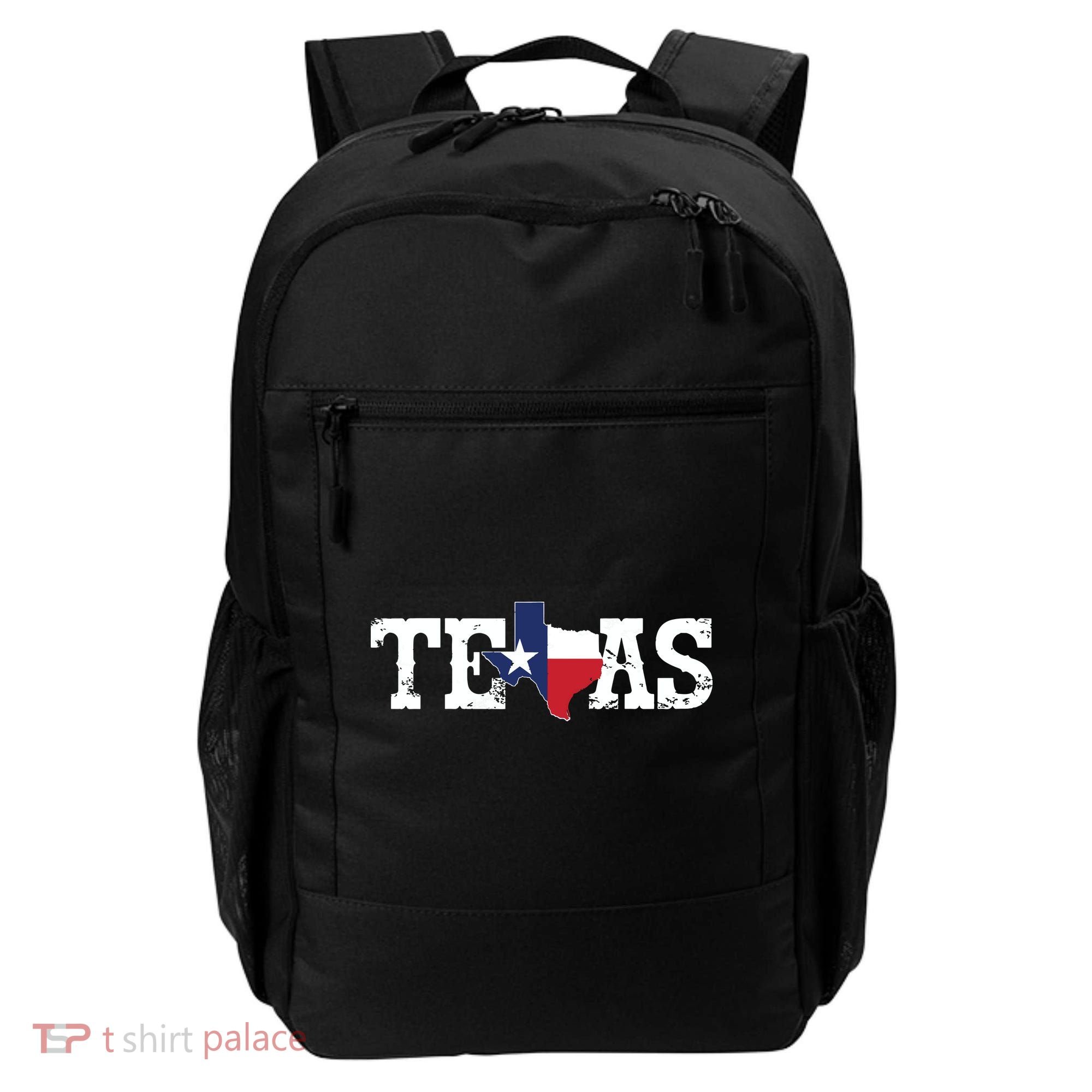 Texas Texas Shaped Flag Grunge Distressed Texas Backpack