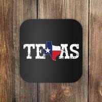 Texas Texas Shaped Flag Grunge Distressed Texas Coaster thumb 0