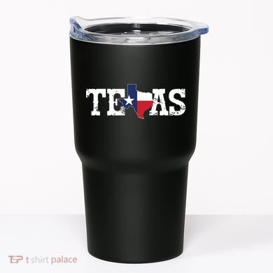 Texas Texas Shaped Flag Grunge Distressed Texas Tumbler