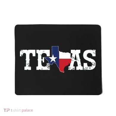 Texas Texas Shaped Flag Grunge Distressed Texas Mousepad