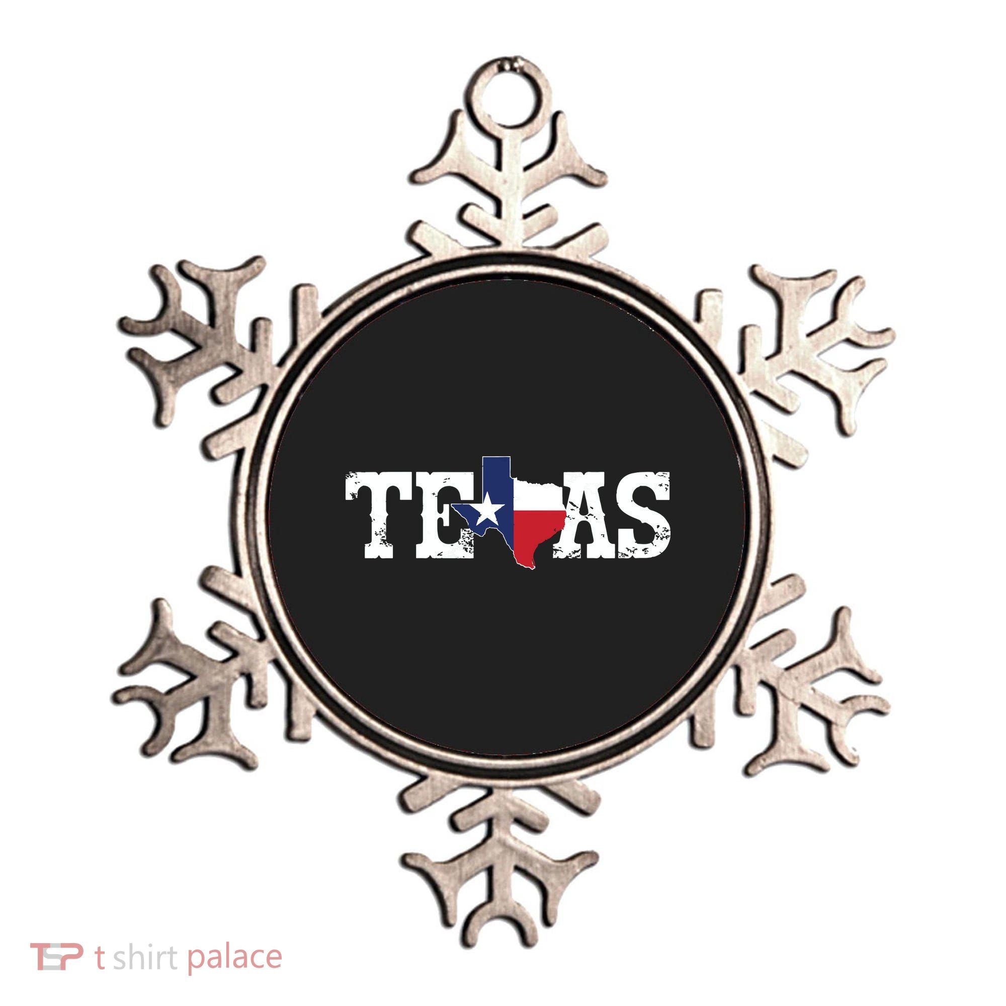 Texas Texas Shaped Flag Grunge Distressed Texas Ornament