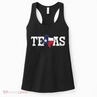 Texas Texas Shaped Flag Grunge Distressed Texas Women's Tank Top thumb 0