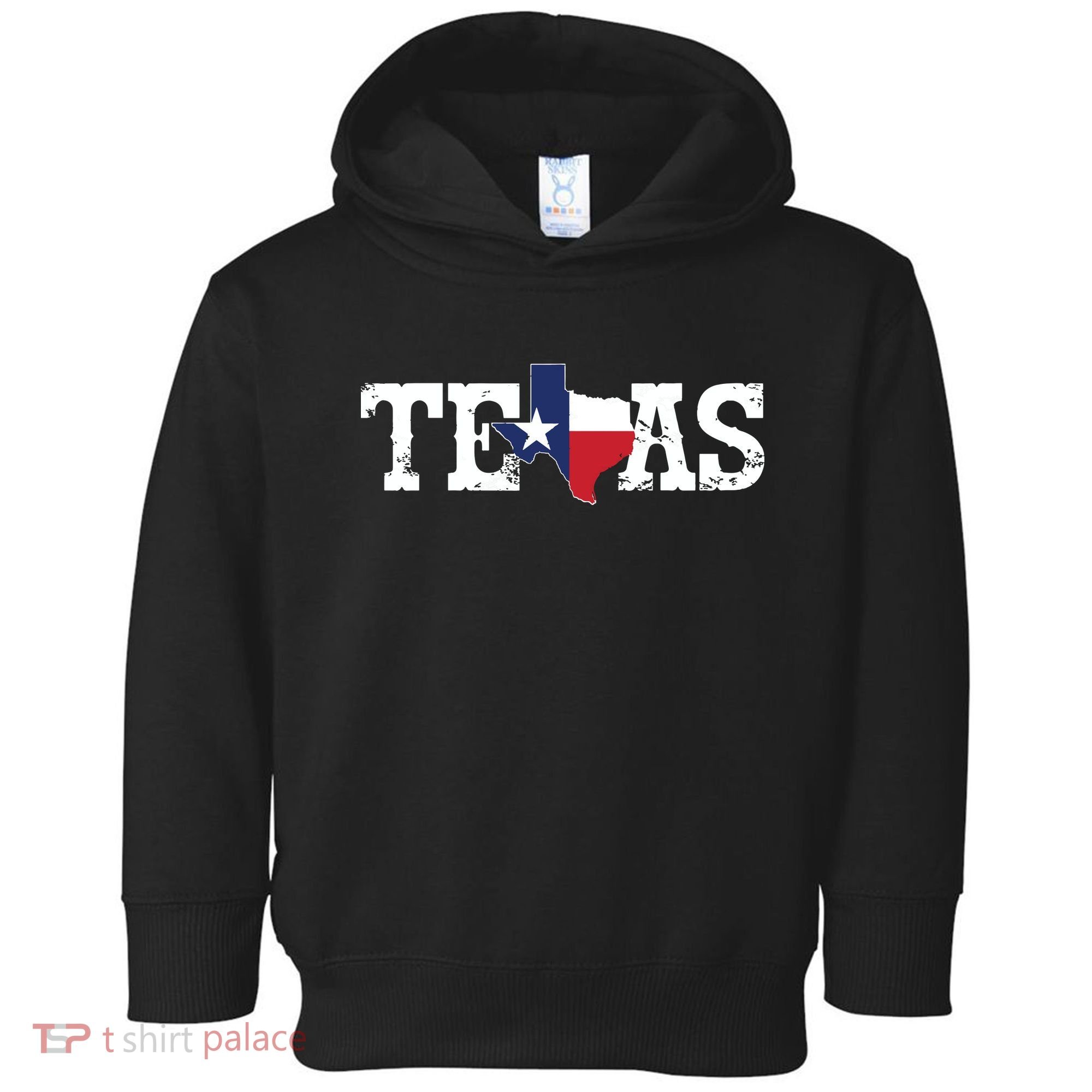 Texas Texas Shaped Flag Grunge Distressed Texas Toddler Hoodie