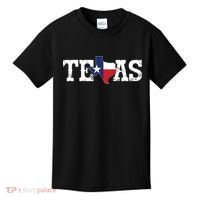 Texas Texas Shaped Flag Grunge Distressed Texas Kids T-Shirt thumb 0