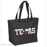 Texas Texas Shaped Flag Grunge Distressed Texas Tote Bag thumb 2