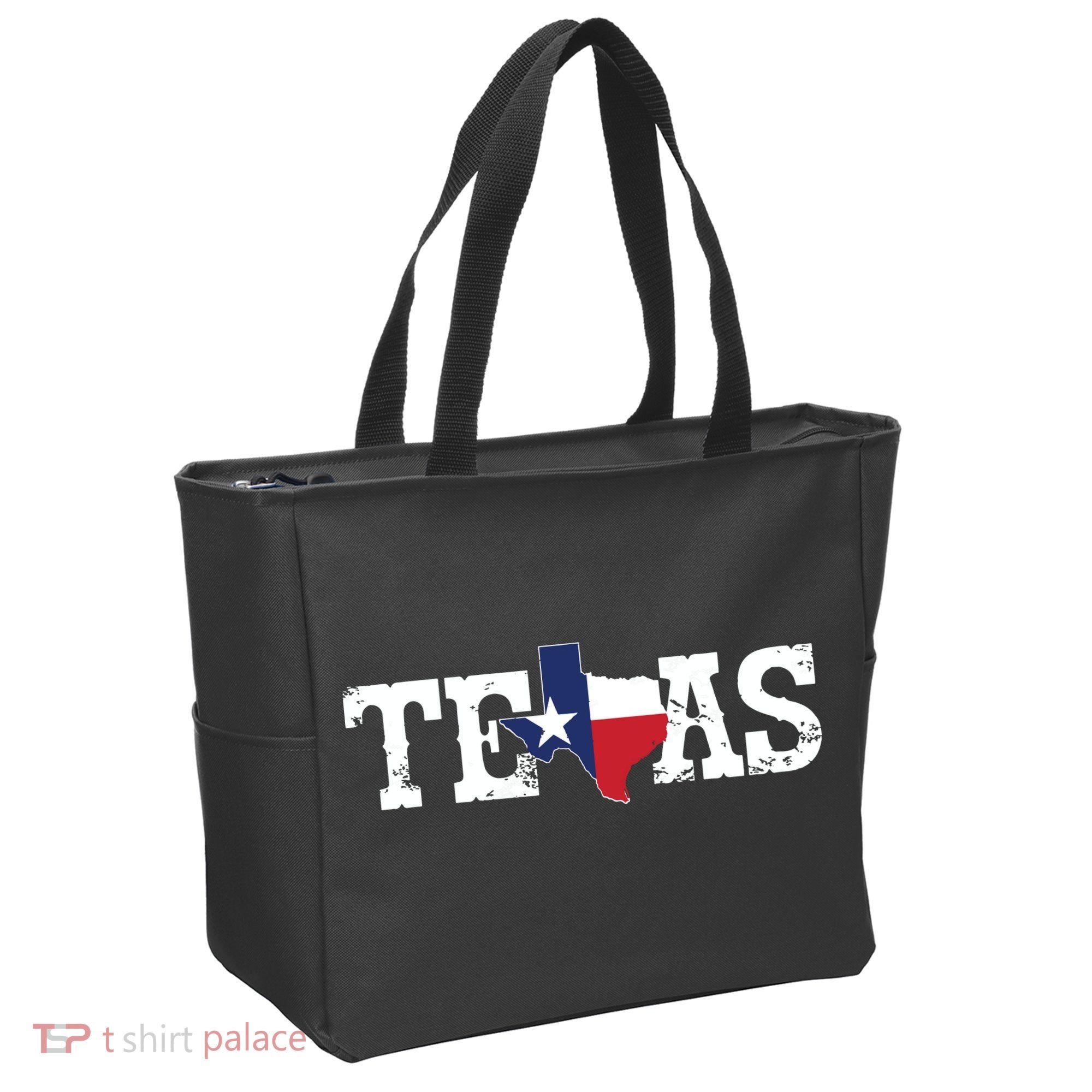 Texas Texas Shaped Flag Grunge Distressed Texas Tote Bag