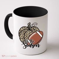 Tis The Season Leopard Pumpkin Football Fall Autumn Coffee Mug thumb 0