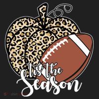 Tis The Season Leopard Pumpkin Football Fall Autumn Beanie thumb 2