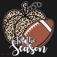 Tis The Season Leopard Pumpkin Football Fall Autumn Baby Bodysuit thumb 2