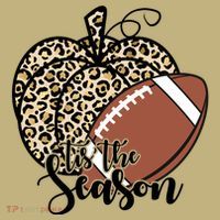 Tis The Season Leopard Pumpkin Football Fall Autumn Mousepad thumb 1