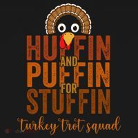 Turkey Trot Squad Huffin And Puffin For Stuffing Fall Vibes Mousepad thumb 1
