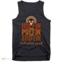 Turkey Trot Squad Huffin And Puffin For Stuffing Fall Vibes Tank Top thumb 0