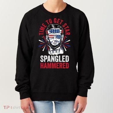 Time To Star Spangled Hammered Fireworks Director Lincoln Cool Gift Women's Sweatshirt
