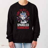 Time To Star Spangled Hammered Fireworks Director Lincoln Cool Gift Women's Sweatshirt thumb 0