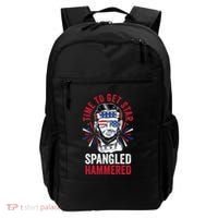 Time To Star Spangled Hammered Fireworks Director Lincoln Cool Gift Backpack thumb 0