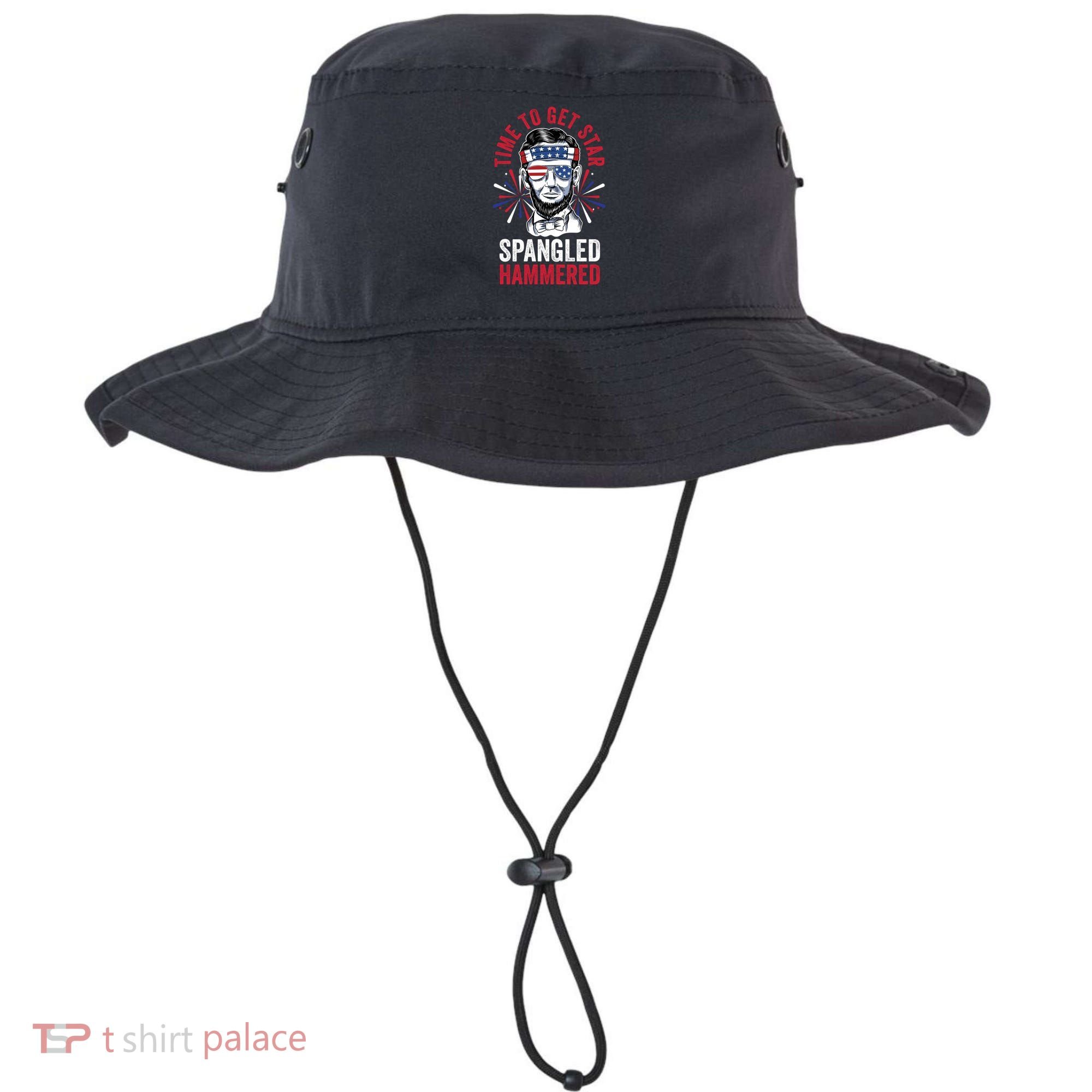 Time To Star Spangled Hammered Fireworks Director Lincoln Cool Gift Bucket Hat