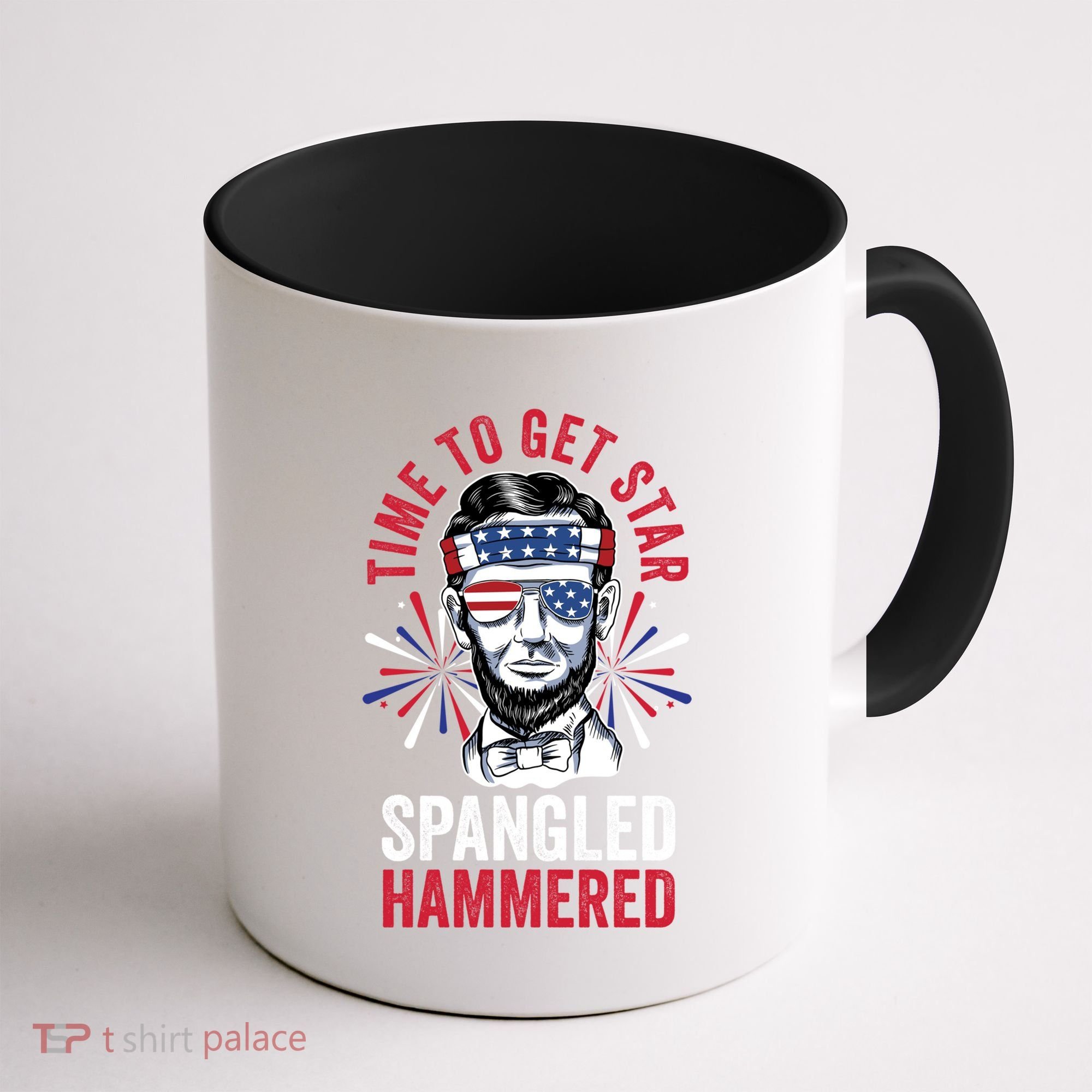 Time To Star Spangled Hammered Fireworks Director Lincoln Cool Gift Coffee Mug