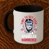 Time To Star Spangled Hammered Fireworks Director Lincoln Cool Gift Coffee Mug thumb 2