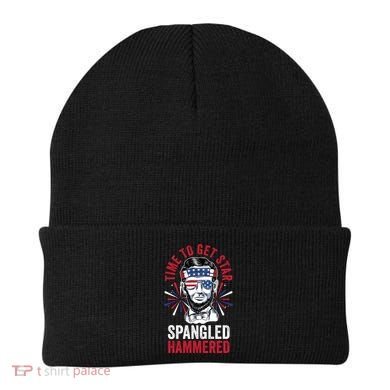 Time To Star Spangled Hammered Fireworks Director Lincoln Cool Gift Beanie