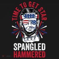 Time To Star Spangled Hammered Fireworks Director Lincoln Cool Gift Women's Hoodie thumb 2