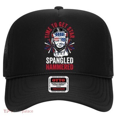 Time To Star Spangled Hammered Fireworks Director Lincoln Cool Gift Hat