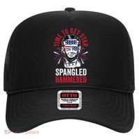 Time To Star Spangled Hammered Fireworks Director Lincoln Cool Gift Hat thumb 0