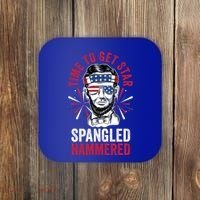 Time To Star Spangled Hammered Fireworks Director Lincoln Cool Gift Coaster thumb 0