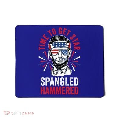 Time To Star Spangled Hammered Fireworks Director Lincoln Cool Gift Mousepad