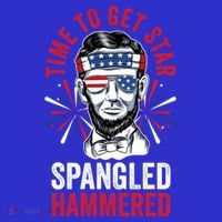 Time To Star Spangled Hammered Fireworks Director Lincoln Cool Gift Mousepad thumb 1