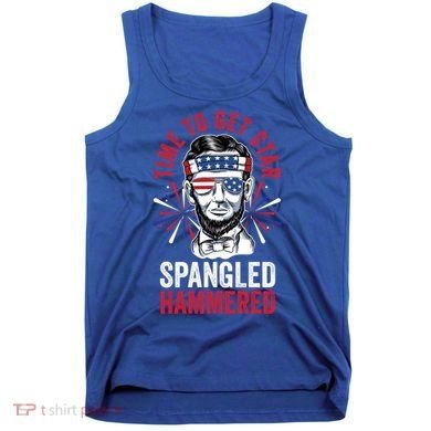 Time To Star Spangled Hammered Fireworks Director Lincoln Cool Gift Tank Top