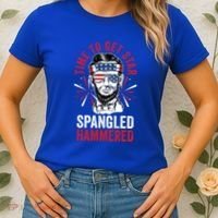 Time To Star Spangled Hammered Fireworks Director Lincoln Cool Gift Women's T-Shirt thumb 2