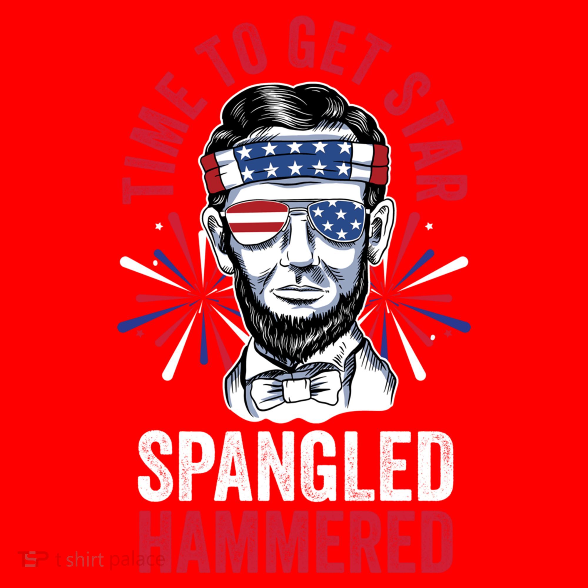 Time To Star Spangled Hammered Fireworks Director Lincoln Cool Gift Santa Hat