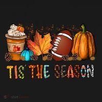 Tis The Season Coffee Fall Football And Halloween Pumpkin Meaningful Gift Women's Hoodie thumb 2