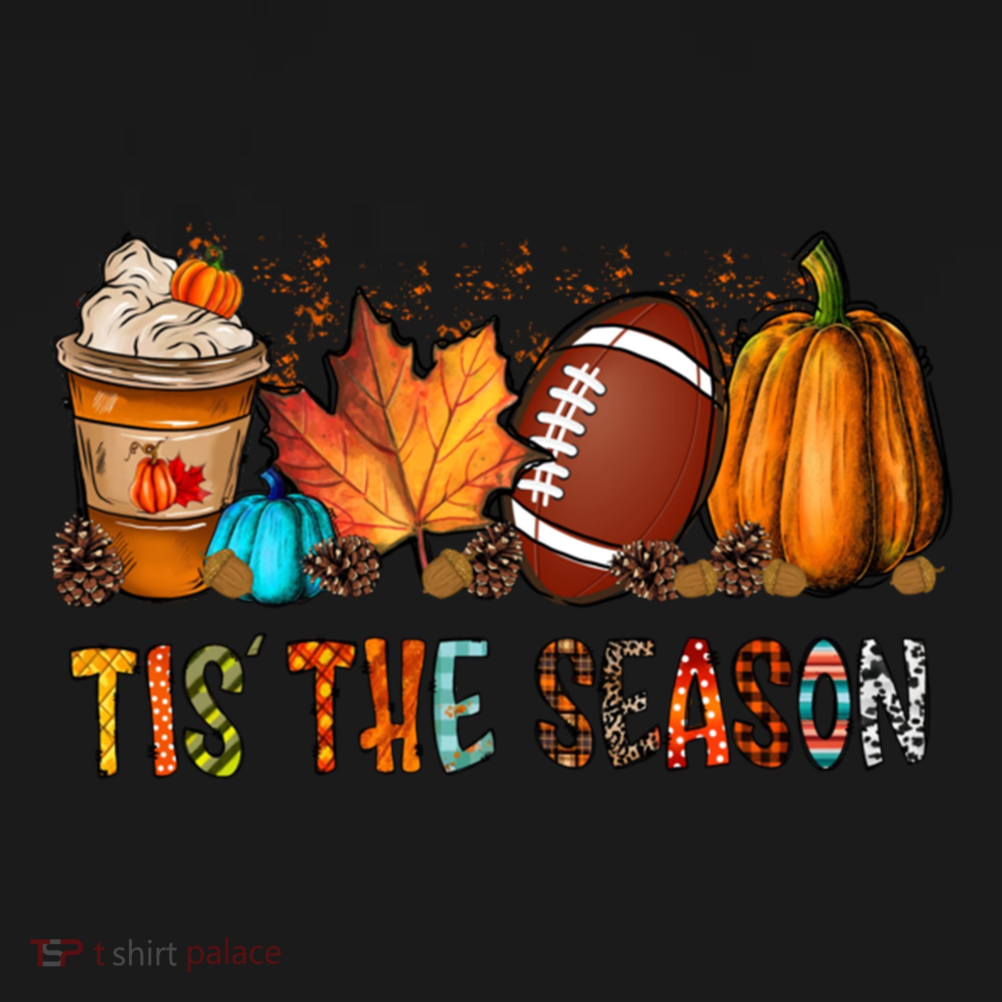 Tis The Season Coffee Fall Football And Halloween Pumpkin Meaningful Gift Women's Hoodie