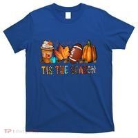 Tis The Season Coffee Fall Football And Halloween Pumpkin Meaningful Gift T-Shirt thumb 0