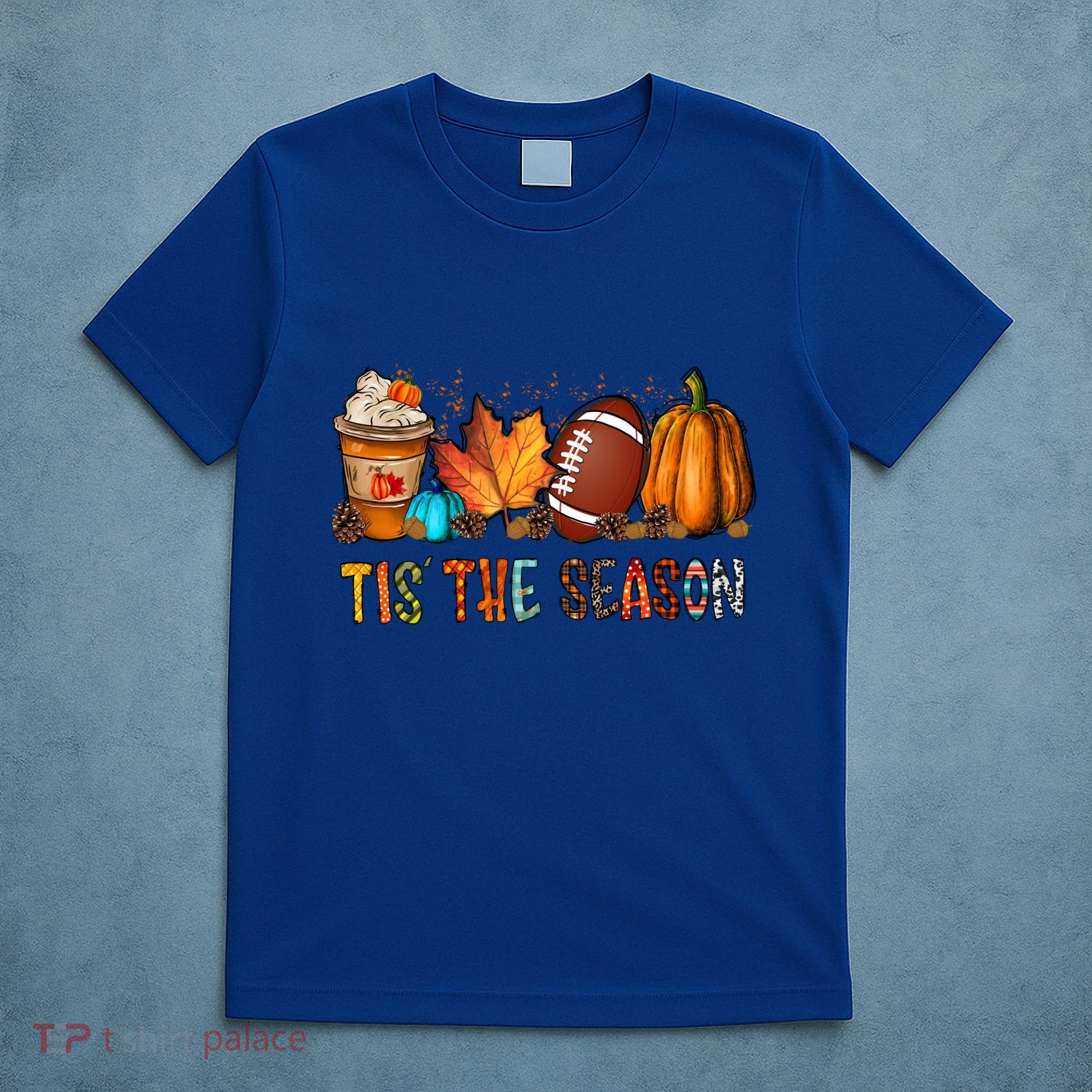 Tis The Season Coffee Fall Football And Halloween Pumpkin Meaningful Gift T-Shirt