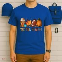 Tis The Season Coffee Fall Football And Halloween Pumpkin Meaningful Gift T-Shirt thumb 6