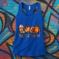 Tis The Season Coffee Fall Football And Halloween Pumpkin Meaningful Gift Women's Tank Top thumb 3