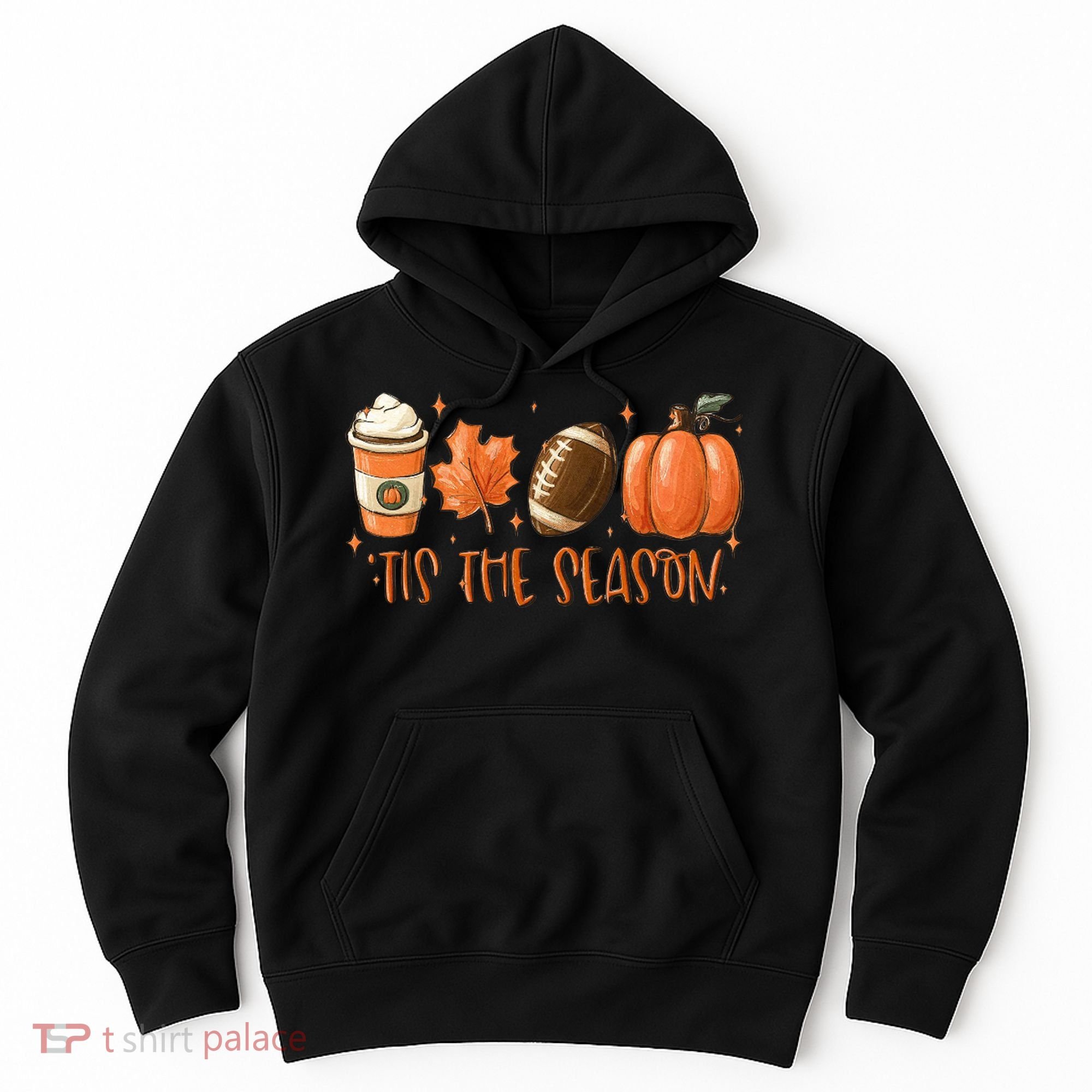 Tis The Season Fall Coffee Football Lover Hoodie
