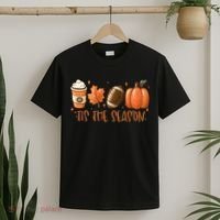 Tis The Season Fall Coffee Football Lover T-Shirt thumb 2