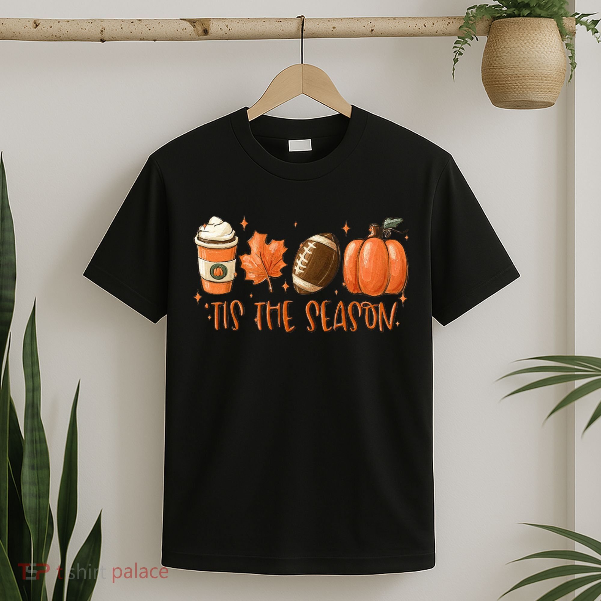 Tis The Season Fall Coffee Football Lover T-Shirt