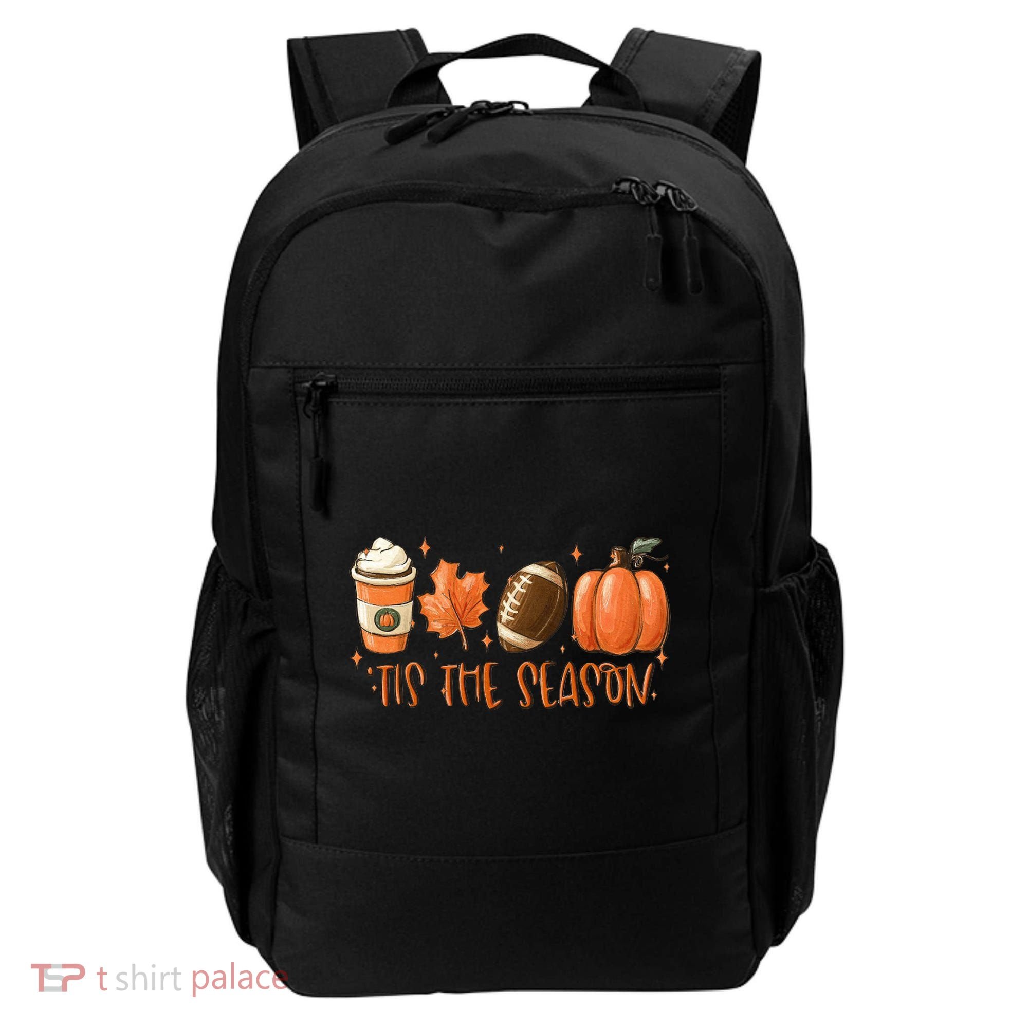 Tis The Season Fall Coffee Football Lover Backpack