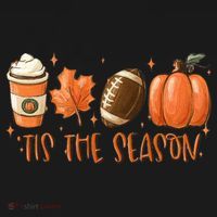 Tis The Season Fall Coffee Football Lover Women's Hoodie thumb 2