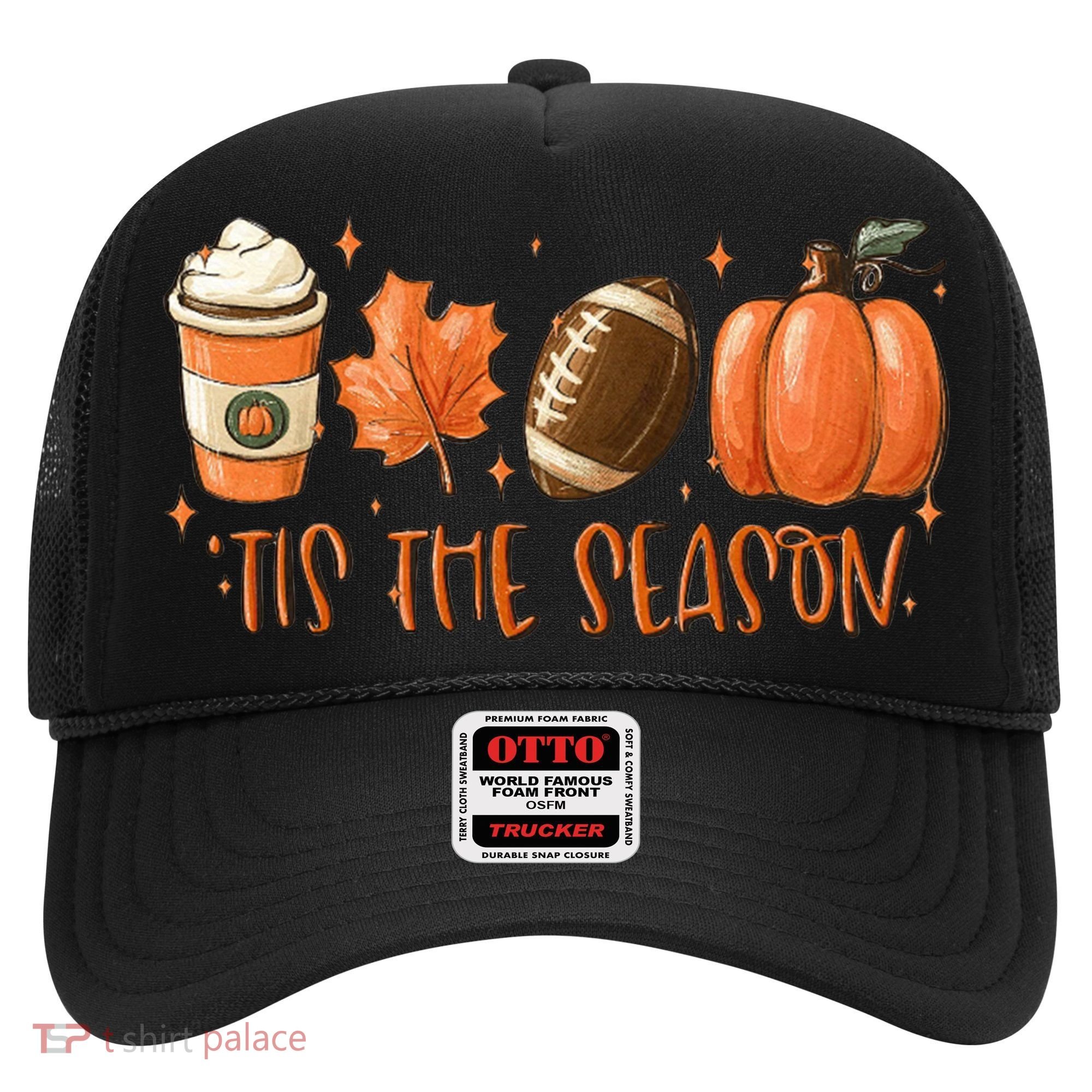 Tis The Season Fall Coffee Football Lover Hat