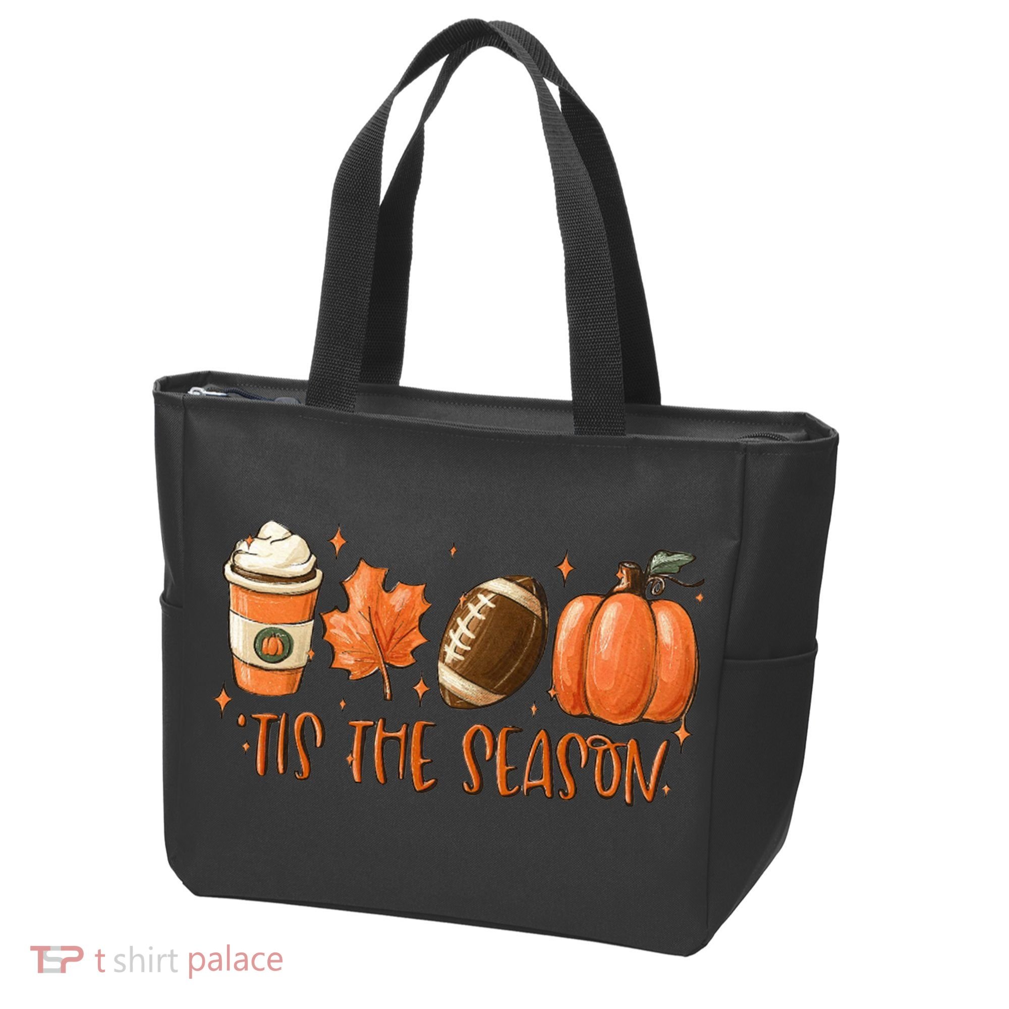 Tis The Season Fall Coffee Football Lover Tote Bag