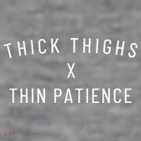 Thick Thighs Thin Patience Women's Racerback Cropped Tank thumb 2